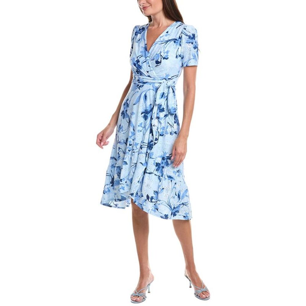 London Times Womens Midi Dress, Blue